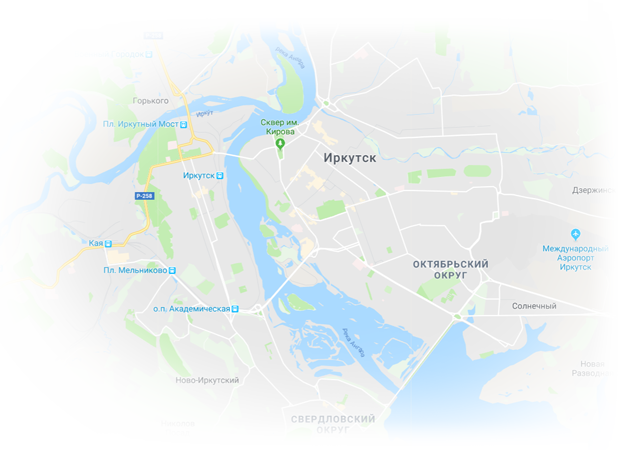 Карта иркутска
